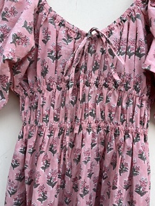 Vestido de algodón con escote corazón para mujer, vestido Midi informal, maxi largo de algodón indio - Product Image 4