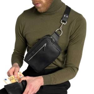 Sac à bandoulière en cuir PU fait à la main pour hommes/femmes pour l'extérieur, prix bas toutes saisons - Product Image 4