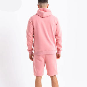 Conjuntos Deportivos Cortos para Hombre, Conjuntos de Verano Personalizados Unisex de Algodón, Conjunto de Dos Piezas con Lavado Ácido, Sudadera con Capucha y Pantalones Cortos - Product Image 2