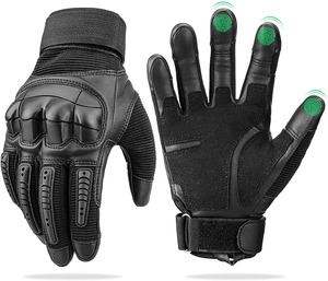 Gants de moto en cuir respirant pour motocross, à doigts entiers - Product Image 3
