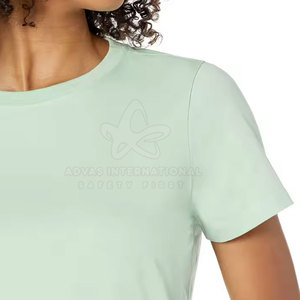 Camisetas Lisas de Color Sólido para Mujer, Camisetas de Algodón para Mujer, Camisetas Holgadas de Talla Grande para Mujer, Ropa de Calle Transpirable, Camisetas de Talla Grande para Mujer - Product Image 4