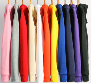 Sweat à capuche en laine couleur unie personnalisé pull surdimensionné pour hommes et femmes avec design imprimé haut chaud ample - Product Image 5