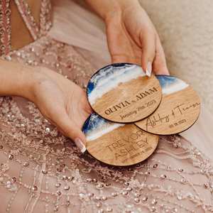 ชุดถาดรองแก้วเรซิ่นอีพ็อกซี่ที่เป็นเอกลักษณ์สไตล์ศิลปะสมัยใหม่พร้อมการเคลือบที่ทนทานเหมาะสำหรับการตกแต่งภายในจานรองแก้วหิน - Product Image 5