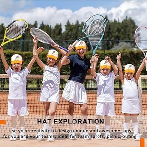 9 paquets de casquettes de baseball à sublimation ajustables 100% chapeaux de camionneur en maille de polyester pour adultes, enfants et jeunes - Product Image 5