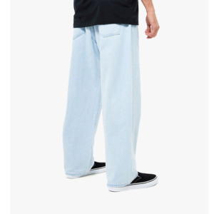 กางเกงยีนส์ลำลองทรงตรงเอวกลางสำหรับผู้ชาย ผ้าถักแบบดิสเทรส ระบายอากาศได้ดี กันน้ำ ย้อมสีแบบ Garment Dyed ผ้าโพลีเอสเตอร์/คอตตอนน้ำหนักปานกลาง - Product Image 1