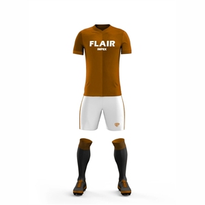 100% polyester meilleure qualité conception personnalisée ensemble d'uniformes de maillot de football confort respirant avec coupe automatisée service OEM court - Product Image 6