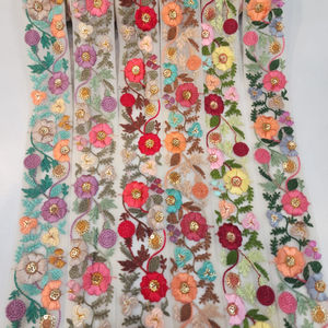 Vestido de lujo tela de encaje con cuentas Mujeres Sudanesas Toub al por mayor duradero usando algodón francés de bajo precio - Product Image 1