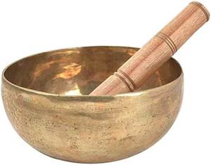 Cuenco de latón puro para cantar, cuenco redondo para meditación curativa, cuenco con sonido para cantar para terapia de Yoga, cuenco de descanso para oración religiosa, Musical - Product Image 6