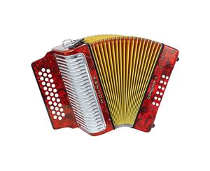 Accordéon à boutons Hohner Corona II Classic Ead NEUF d'origine avec sac de transport, sangles et sangle de basse réglable, noir jet - Product Image 5