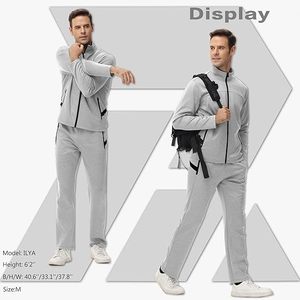 Nuevo Conjunto Deportivo de Forro Polar Transpirable con Cremallera Completa para Hombre, Estilo Casual de Invierno, Manga Larga, para Deporte al Aire Libre, Venta al por Mayor Personalizada - Product Image 6