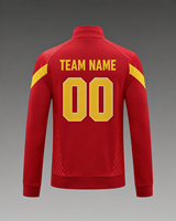 Grosir OEM Jersey Latihan Sepak Bola Lengan Panjang 100% Poliester, Seragam Tim Sepak Bola, Bernapas, Cepat Kering, Logo Custom