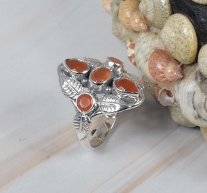 925 Sterling <b>Silver</b> Boho Style <b>Ring</b> for Women Red Carnelian <b>Spinner</b> <b>Ring</b> for Wedding MeditationStamped 925 Sterling <b>Silver</b> <b>Ring</b> - Product Image 3