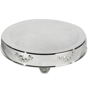 Soporte de pastel de metal duradero con base de pedestal elevada diseñada para la estabilidad y la presentación elegante en ocasiones de comedor formal - Product Image 4