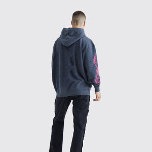 Vente directe d'usine Sweats à capuche en polaire délavés à l'acide avec logo personnalisé pour hommes Sweats à capuche délavés à l'acide pour l'hiver Taille XS Fourniture OEM - Product Image 4