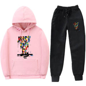 Venta al por mayor Mens Jogger Pants Set Sudaderas con capucha Ropa deportiva Hombres Chándal Hombres Sudadera y Joggers Chándal Set - Product Image 6