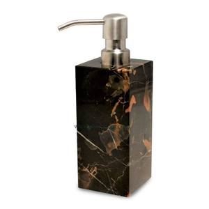 Dispensador de jabón de lavado a mano con textura de vidrio de diseñador ventajoso con Base de bomba dorada Cocina Baño Fregadero Dispensador de jabón líquido - Product Image 3