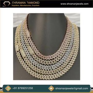 12Mm Mạ Vàng Moissanite Kim Cương Đá 925 Bạc Tùy Chỉnh Cuba Liên Kết Vòng Cổ Hip Hop Đồ Trang Sức Cho Nam Giới Phụ Nữ Đảng Mặc Chuỗi - Product Image 6