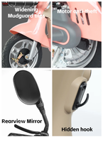 Sepeda Listrik CKD Hot Sale 350W, Sepeda Elektrik dengan Pedal, Moped E-Bike, Sepeda Motor Listrik 2 Roda 14 Inci