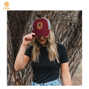ODM OEM, venta al por mayor, gorra de camionero personalizada de 6 paneles, diseño de parche de cuero con Logo, gorras estructuradas de ala curva Unisex, gorra deportiva a precio barato - Product Image 6