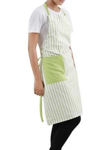 Babero teñido en hilo de algodón 100%, delantal, cintura gris, babero, comida, salón de cocina, peluquero, jardín, barbacoa, PE, LDPE, PU, tela vaquera de PVC, poliéster - Product Image 3