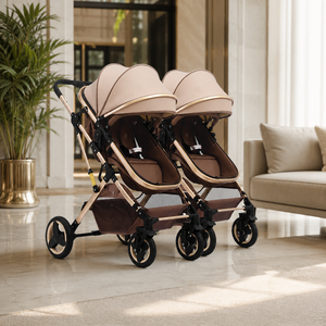 Sistema di Viaggio 3 in 1 OEM per <span class=keywords><strong>Gemelli</strong></span>, Passeggino Doppio con Navicella, Seggiolino Auto per Neonati, Passeggino Pieghevole per <span class=keywords><strong>Gemelli</strong></span>, Vendita all'Ingrosso - Product Image 5