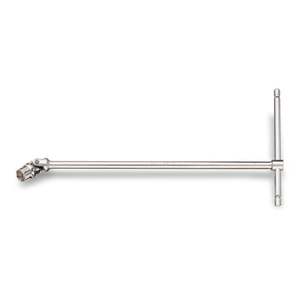 Chrome-Plated T-Handle Wrench with Swivel <b>Socket</b> for Torx Profile Head Screws - Product Image 1