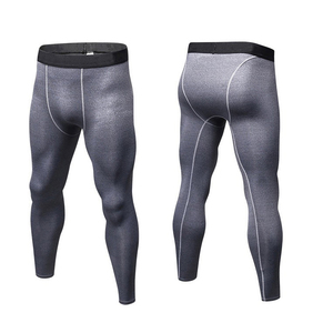 Pantalones Deportivos de Cintura Alta para Hombre, para Entrenamiento, Running, Gimnasio, Mallas de Compresión Deportivas Blancas - Product Image 3