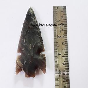 Tomahawk de Obsidiana Negra de 5 Pulgadas con Punta de Flecha Tallada a Mano, Artesanía de Piedra Semipreciosa - Product Image 3