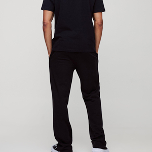 Pantalones acampanados transpirables para hombre, pantalones casuales de pierna ancha, tela de mezcla de algodón, material suave y ligero, ideal para climas cálidos - Product Image 2