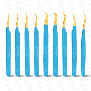 Diamond Handle <b>Micro</b> Fiber Tips Curved Tips Ergonomic Handle Hand Tested Natural Lash <b>Extensions</b> Tweezers Beauty Personal Care - Product Image 2