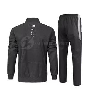 Ensemble de survêtement classique sport hiver streetwear uni respirant écologique pour jogging avec patchs personnalisés coupe classique homme - Product Image 2