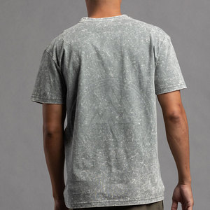 Camisetas de lavado ácido de algodón/poliéster de la mejor calidad, ligeras, anti-UV, transpirables, ecológicas, al por mayor para hombres - Product Image 5