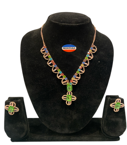 AD768 elegante collar clásico pendientes Conjunto elegante joyería de moda para fiestas aniversarios eventos tradicionales para regalar - Product Image 3