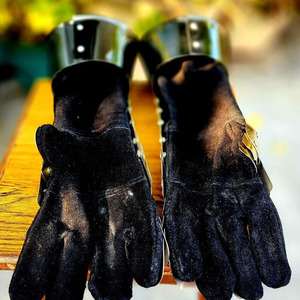 Meilleur cadeau Amateurs d'histoire Collectionneurs Gantelets personnalisés plaqués argent médiévaux Gants de collection d'art poli pour votre bien-aimé - Product Image 3