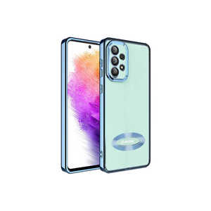 Coque en silicone Netzy pour Samsung Galaxy A53 5G, électroplaquée SAFARI Omega, protection de l'appareil photo, découpe du logo, bleu Sierra - Product Image 1
