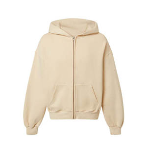 Sudadera con Capucha Personalizada 100% Algodón, Estilo Vintage, Lavado Ácido |   Ropa de Invierno Oversize con Cierre de Cremallera Estilo Urbano |   Aplicación de letras con efecto lavado a la piedra unisex - Product Image 1