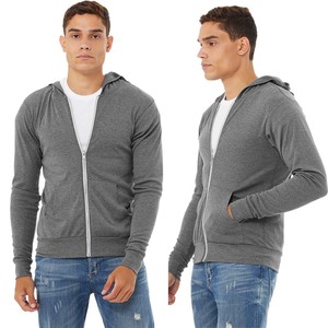 Bella + Canvas Unisex Tri-blend Full-Zip Lightweight Hoodie Men's UPF 50+ Sun Protection Lightweight Full Zip Hoodie <b>Jackets</b> - Product Image 1