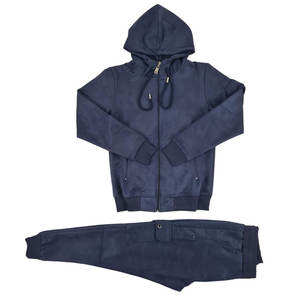 Survêtement pour homme, haut à capuche zippé et jogger assorti, coupe ajustée, ensemble 2 pièces - Product Image 6