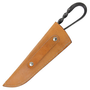 Cuchillo vikingo de acero al carbono hecho a mano con mango de forja manual y Funda de cuero fino, cuchillos vikingos de caza medieval - Product Image 4