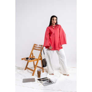 Túnica de Algodón y Viscosa Teñida IPS-44133 con Elegante Decoración de Lazo - Product Image 4