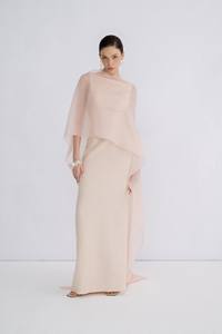 Elegant Sleeveless Long <b>Dresses</b> Women MARGOT OPEN- BACK <b>DRESS</b> For Summer Sand Jacquard Fabric Women's Clothing Wholesale - Product Image 4