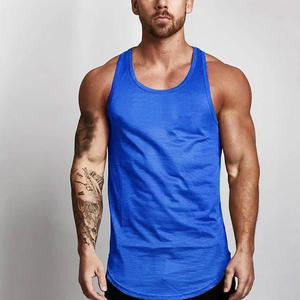 Camiseta sin mangas de gimnasio transpirable de alta calidad para hombre, logotipo personalizado, ajuste muscular, punto acanalado con decoración de insignia, secado rápido - Product Image 4