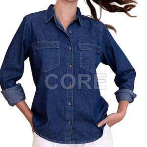 Nouvelle arrivée de chemises en jean pour femmes disponibles en différentes couleurs Derniers vêtements décontractés Chemises en jean pour femmes - Product Image 1