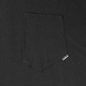 เสื้อทีเชิร์โดว์แขนยาวสำหรับผู้ชาย, ผ้าฝ้าย100% สีดำซักด้วยเครื่อง - Product Image 3