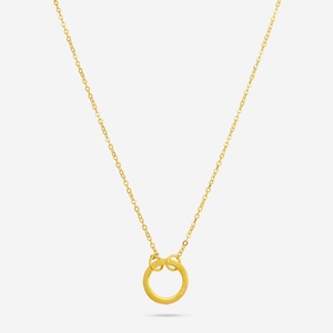 สร้อยคอเงินแท้ 92.5 รุ่น 188243 ลายเรขาคณิต ชุบโรเดียม ทอง 14K ประดับเพชรซิคอน มุก ทองชมพู ดีไซน์ทันสมัย เหมาะสำหรับเป็นของหมั้น - Product Image 1