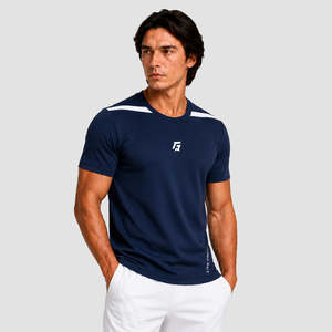 T-shirt Core Pro GS Bleu Coupe Slim en Jersey 100% Coton Biologique 200 Grammes Couleur Unie Imprimé avec Fonctionnalité Compressée - Product Image 3