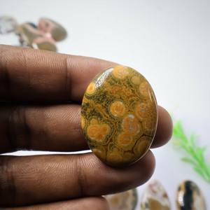 Cabujones de Jaspe Oceánico, Lisos, Semipreciosos, Lote al por Mayor, Cabujón de Piedra Preciosa de Jaspe Oceánico Crinoid, Lote de Cristal Natural - Product Image 4