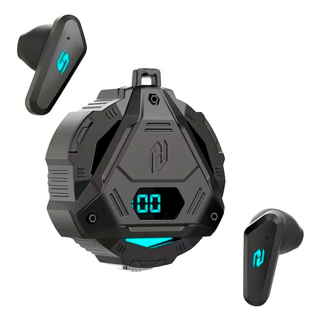 Wireless In-Ear Gaming Headphones BT 5.3 Touch Control Digital Display RGB Lighting Low Latency 1000mAh Battery Assorted Colors