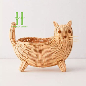 Tendance 2025 chat panier eau jacinthe sol panier haute qualité naturel tissé à la main principalement paniers variété plats assiettes - Product Image 1