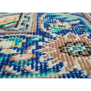 Vintage Beige Brown Hand Knotted Wool <b>Rug</b> for Home Use-for Living Hallway Entryway Teen's Bedroom Medallion Rectangle Puzzle - Product Image 3